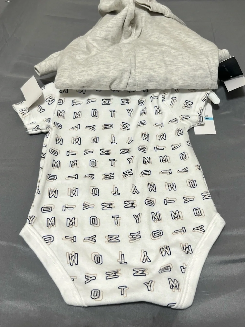 NWT Tommy Hilfiger Onepiece 3Pc Set 6-9M Gray